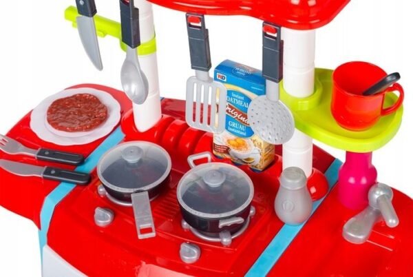 Wanyida Toys Dětská kuchyňka s příslušenstvím - červená/modrá - Obrázek 3