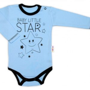 Baby Nellys Body dlouhý rukáv, modré, Baby Little Star, vel. 68