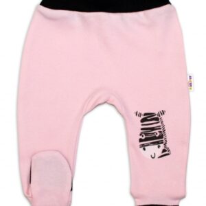Baby Nellys Kojenecké polodupačky, růžové - Zebra