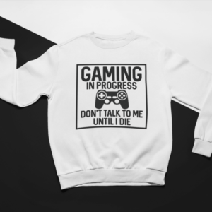 KIDSBEE Super klučičí tepláková mikina Gaming - bílá, vel. 98