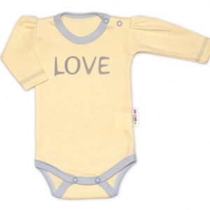 Body dlouhý rukáv Love - žluté