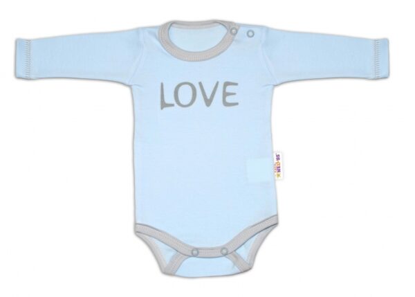 Baby Nellys Body dlouhý rukáv Love - modré, vel. 62 - Image 2