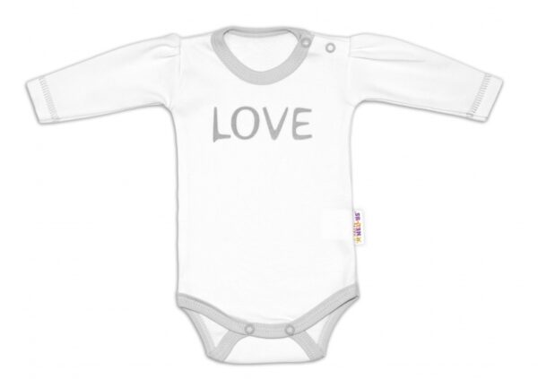 Body dlouhý rukáv Love - bílé, vel. 56 - Image 2