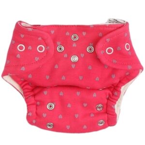 Mamatti Látková plenka EKO sada - kalhotky + 2 x plenka, vel. 5 - 14 kg, Hearts