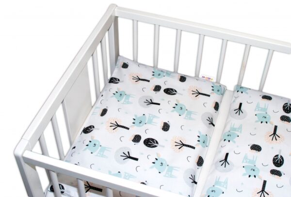 Baby Nellys 3-dílná sada Mantinel s povlečením - Srnečci, bílá, 135 x 100 - Obrázek 4
