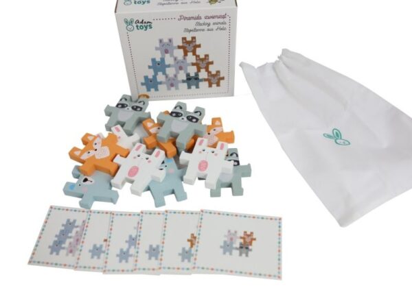 Dřevěná skládací hra - lesní zvířátka, 12 ks, Adam Toys - Obrázek 2
