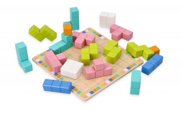 Dřevěná skládací hra TETRIS - 19ks, Adam Toys - Obrázek 2