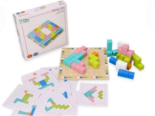 Dřevěná skládací hra TETRIS - 19ks, Adam Toys - Obrázek 3