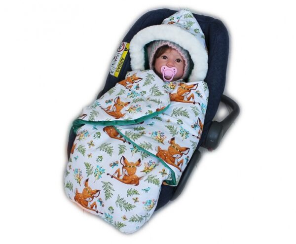 Baby Nellys zavinovací fusak s kožešinkou Velvet, Skřítek, délka 85 cm - koloušek - Obrázek 2