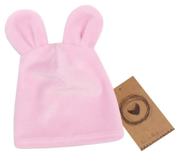 Z&Z Velurová, semišková čepička s oušky Teddy, sv . růžová - Image 2