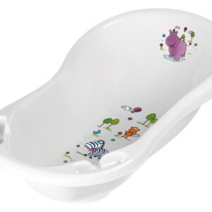 Keeeper Dětská vanička s výpustem, Hippo 84 cm - Bílá