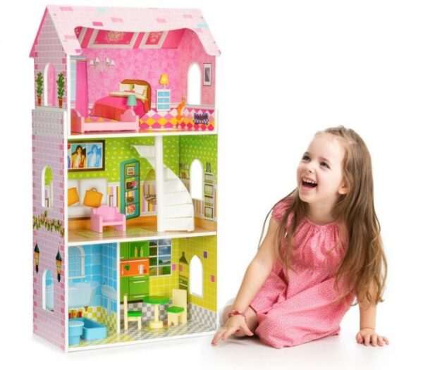Dřevěný domeček pro panenky  ECO TOYS - Rezidence máta - Image 5