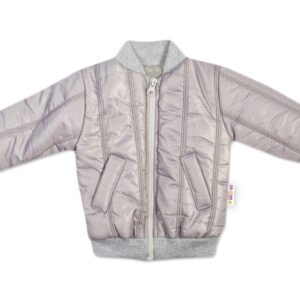 Baby Nellys Dětská prošívaná přechodová bunda, šedá, vel. 98