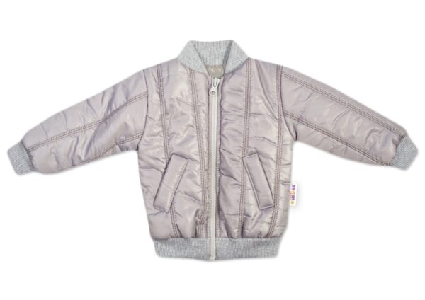 Baby Nellys Dětská prošívaná přechodová bunda, šedá, vel. 98