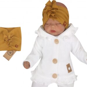 Z&Z Stylová bavlněná Čelenka/Turban, hořčicová