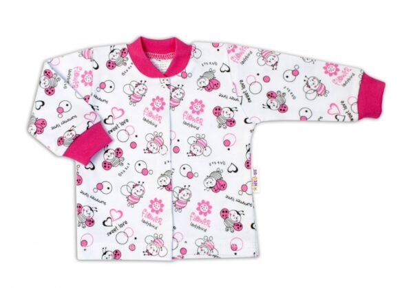Baby Nellys  2-dílná sada, bavlněné dupačky s košilkou Berušky, bílá, vel. 68 - Image 3