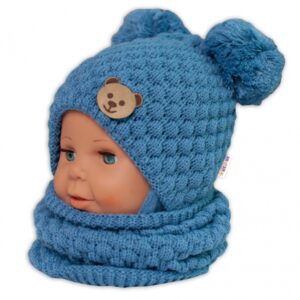 Pletený nákrčník/komínek  - modrý, BABY NELLYS