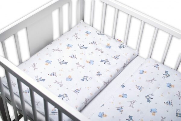 Baby Nellys 3-dílná sada, mantinel s povlečením Hračky - bílá - Obrázek 2