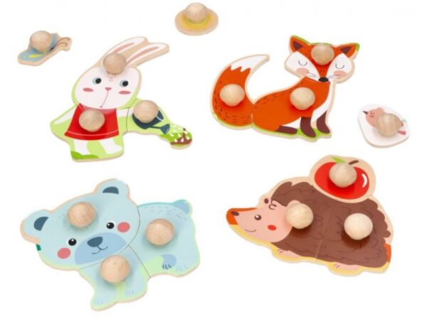 Dřevěné zábavné vkládací puzzle 4 roční období - Obrázek 7