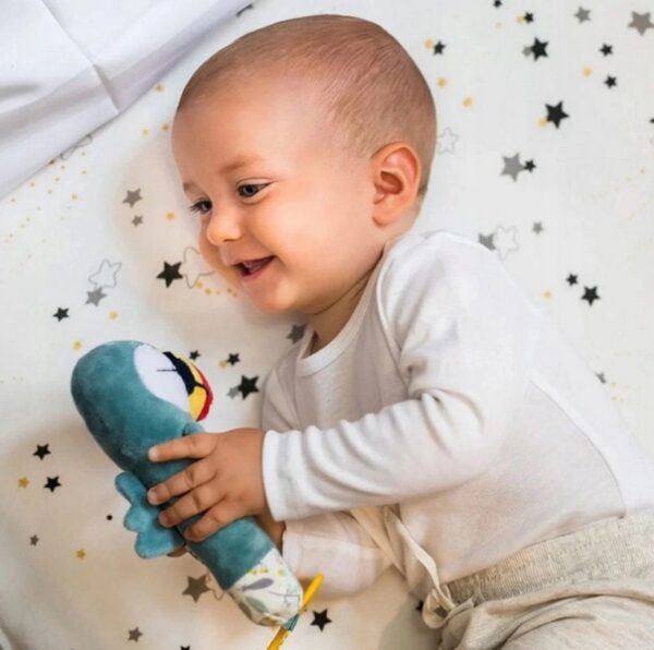 BabyOno Edukační hračka s pískátkem a kousátkem Tukan - Obrázek 2