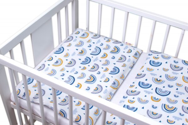 Mantinel s povlečením 3D - Duha, modrá, Baby Nellys - Obrázek 3