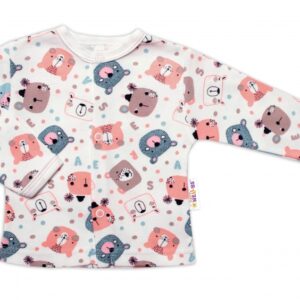 Baby Nellys Kojenecká košilka, New Teddy, růžová barva, vel. 74