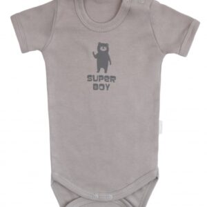 Mamatti Kojenecké body krátký rukáv Bear - šedá, vel. 86
