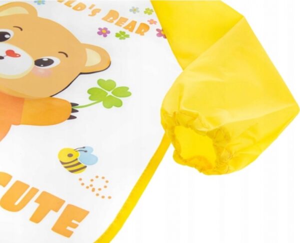Zástěrka, bryndák nepromakavý s dlouhým rukávem, Ptáček, lila - Image 3