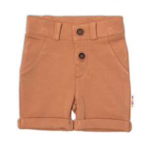 Baby Nellys 2-dílná sada body kr. rukáv, kraťásky, Koala - béžová, hnědá