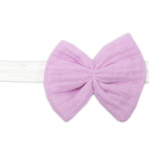 Baby Nellys 3-dílná mušelínová soupravička, tunika/halenka, kraťasky, čelenka, lila