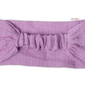 Lehká mušelínová čelenka Bandana, lila, vel. 104/110