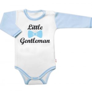 Body dl. rukáv s vtip. textem Baby Nellys, Little Gentleman, kluk, vel. 68