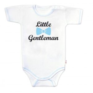 Body krátký rukáv s vtipným textem Baby Nellys, Little Gentleman, kluk