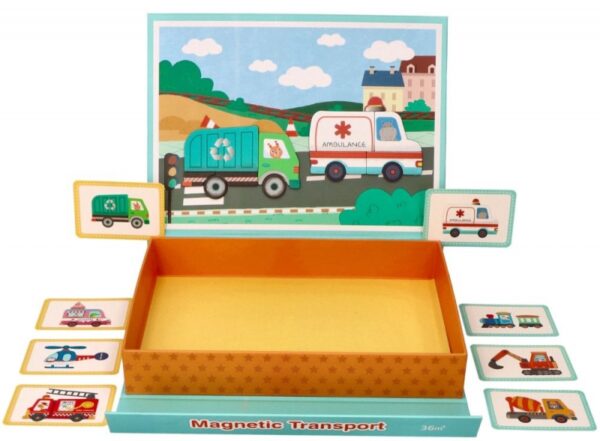 Lelin Magnetická naučná sada/puzzle - Vozidla - Obrázek 2