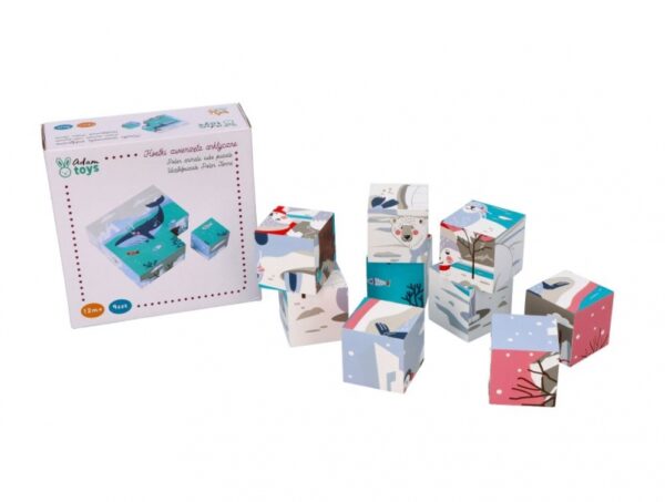 Dřevěné naučné kostky Antarktida - 9 ks, Adam Toys - Obrázek 2