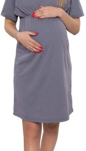 Dámská těhotenská/kojící noční košile Luna, šedá, vel. XXL
