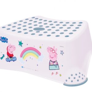 Keeeper Stolička, schůdek s protiskluzovou funkcí Prasátko Peppa - bílá