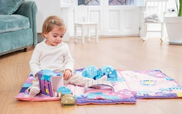 Miniland hrací deka s 2 autíčky Víla, růžová - Obrázek 4