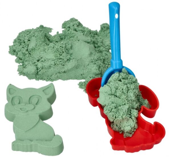 Kinetický písek - mátový - 2kg + formičky zvířátka zdarma - Obrázek 5