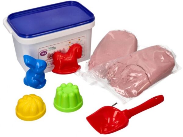 Kinetický písek - pudrový - 2kg + mix formiček zdarma