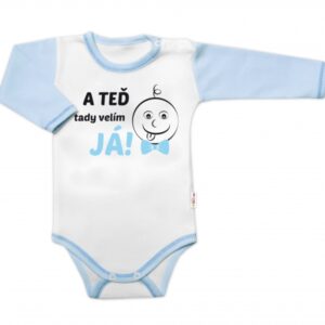 Baby Nellys Body dlouhý rukáv s vtipným textem, A TEĎ tady velím JÁ!, Kluk, vel. 86