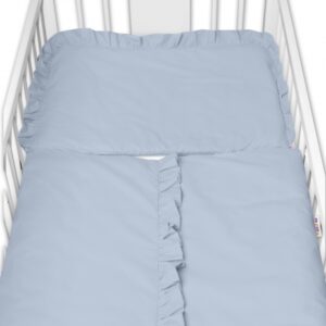 2-dílné bavlněné povlečení s volánkem SOFT, Baby Nellys, jeans, modrá