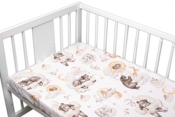 6-ti dílná výhod. sada s dárkem pro miminko Baby Nellys, 135x100 Zvířátka na mráčku,bežová - Obrázek 7