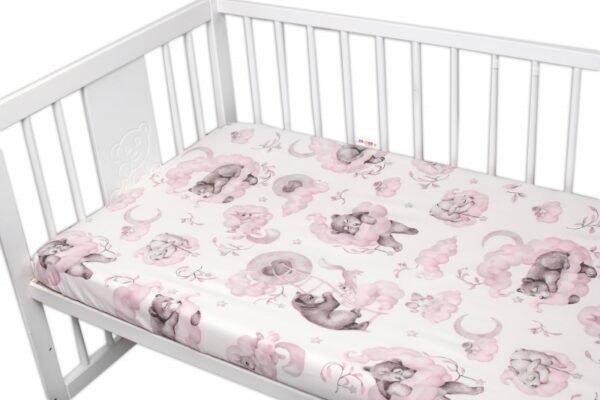 6-ti dílná výhod. sada s dárkem pro miminko Baby Nellys, 135x100 Zvířátka na mráčku,růžová - Obrázek 2