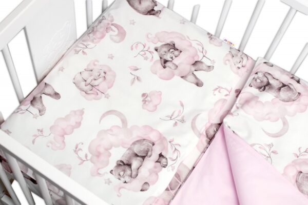 6-ti dílná výhod. sada s dárkem pro miminko Baby Nellys, 135x100 Zvířátka na mráčku,růžová - Obrázek 8