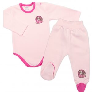 2-dílná sada G-baby body dl. rukáv + polodupačky Pony Farm, růžová, vel. 68