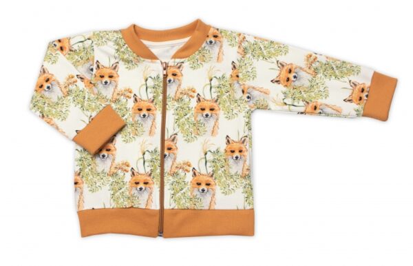 Stylová bavlněná tepláková souprava G-baby,  Lišky - hořčicová, vel. 92 - Image 3