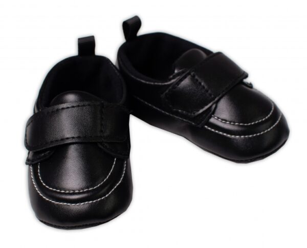 Kojenecké capáčky, botičky Boy YO!, na suchý zip, prošívané černé, vel. 9-15 m