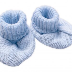 Pletené botičky/capáčky STAR Hand Made Baby Nellys, modré