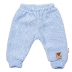 Pletené kojenecké kalhoty Hand Made Baby Nellys, modré